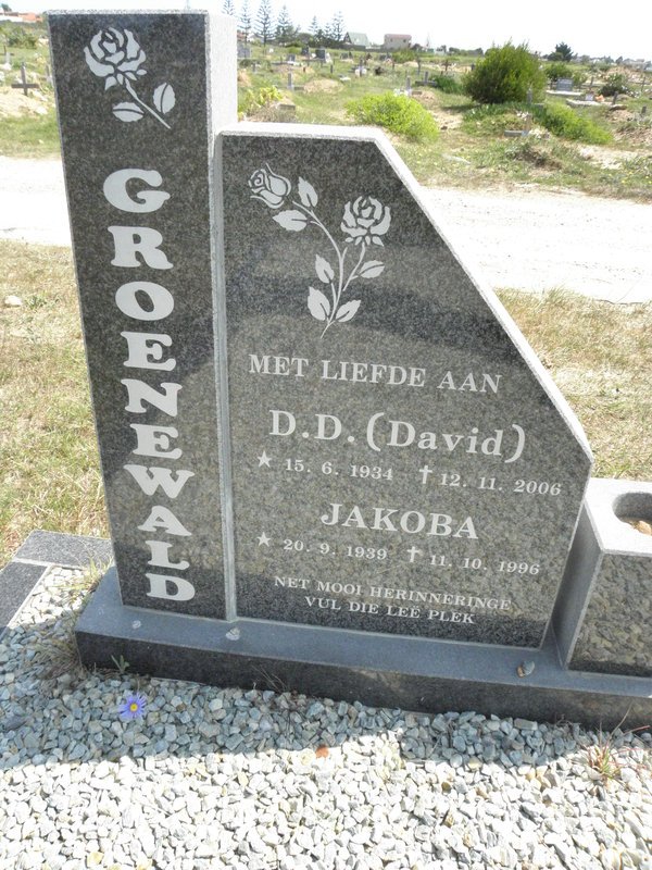 GROENEWALD D.D. 1934-2006 &amp; Jakoba 1939-1996