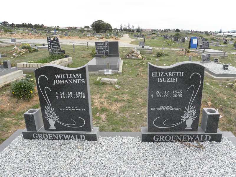 GROENEWALD William Johannes 1942-2010 &amp; Elizabeth 1945-2002