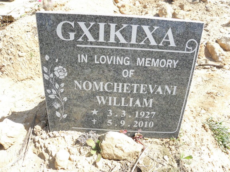 GXIKIXA Nomchetevani William 1927-2010