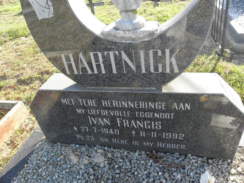 HARTNICK Ivan Francis 1940-1992