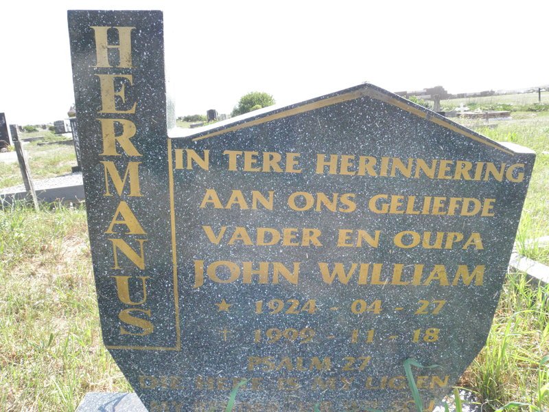 HERMANUS John William 1924-1999