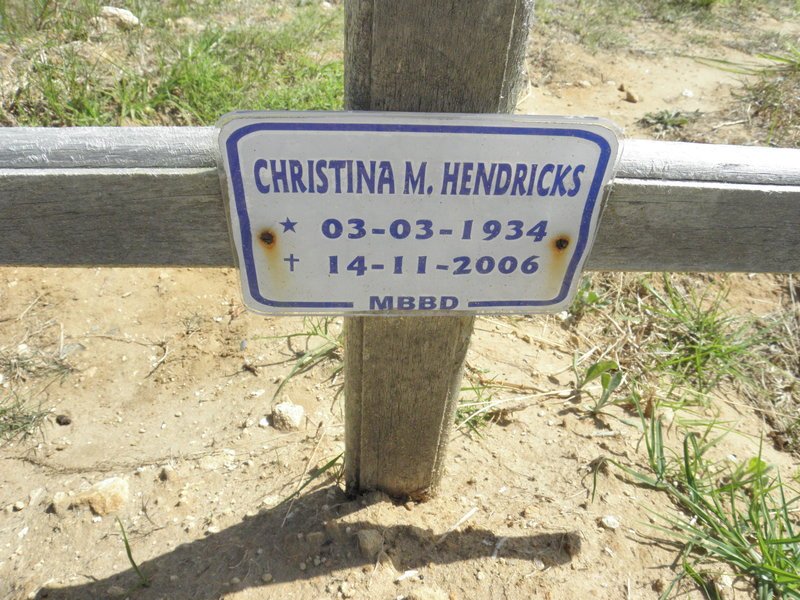 HENDRICKS Christina M. 1934-2006