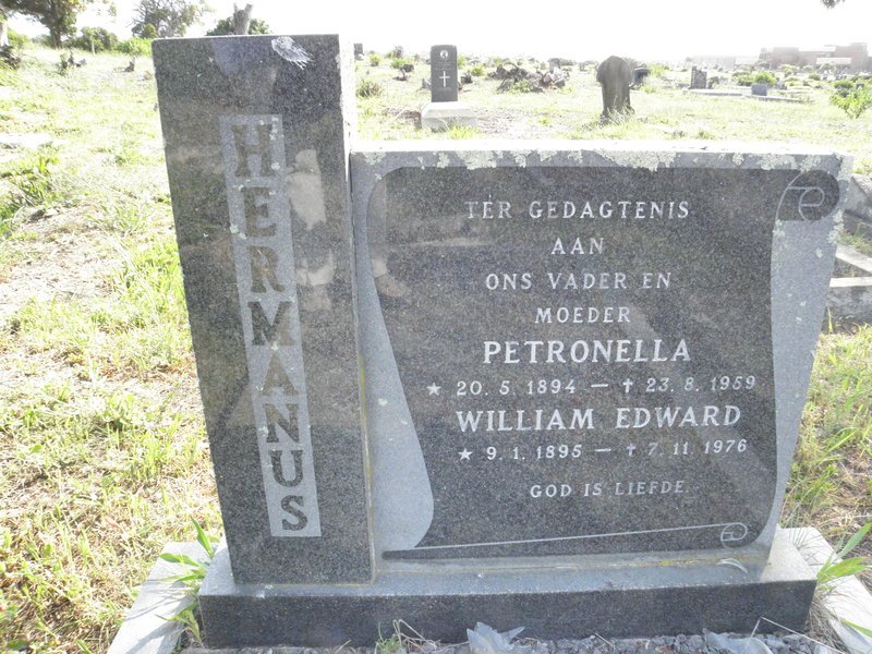 HERMANUS William Edward 1895-1976 &amp; Petronella 1894-1959