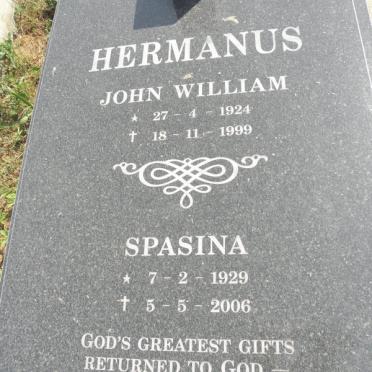HERMANUS John William 1924-1999 &amp; Spasina 1929-2006