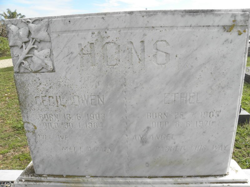 HONS Cecil Owen 1903-1984 &amp; Ethel 1905-1970