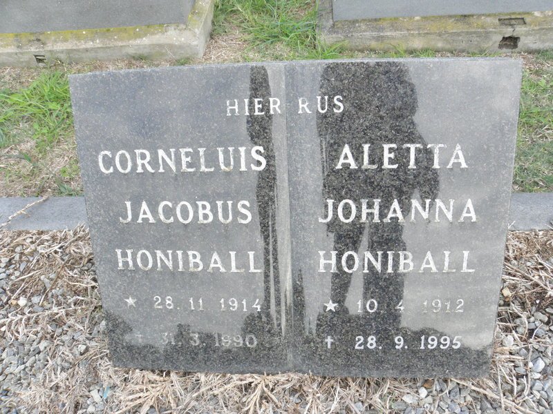 HONIBALL Corneluis Jacobus 1914-1990 &amp; Aletta Johanna 1912-1995
