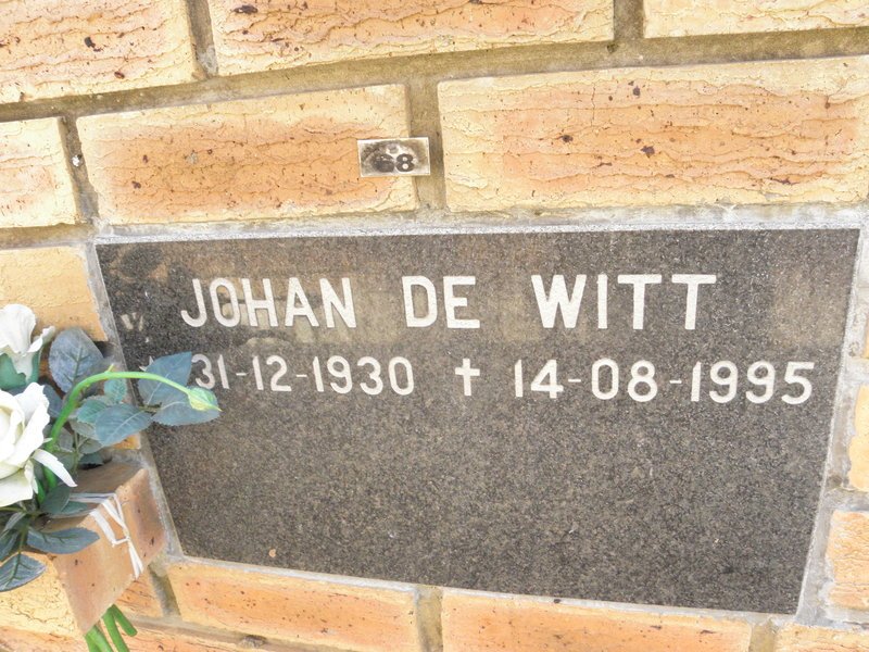 WITT Johan, de 1930-1995