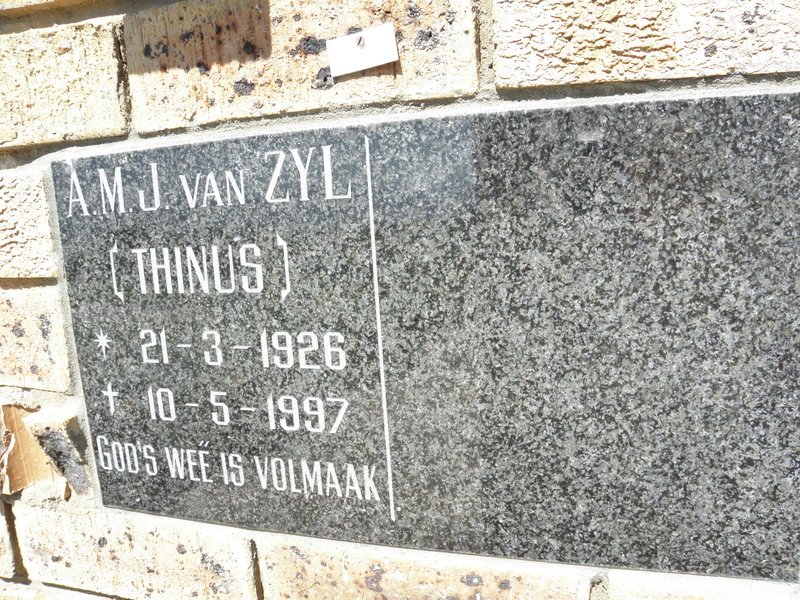 ZYL A.M.J., van 1926-1997 