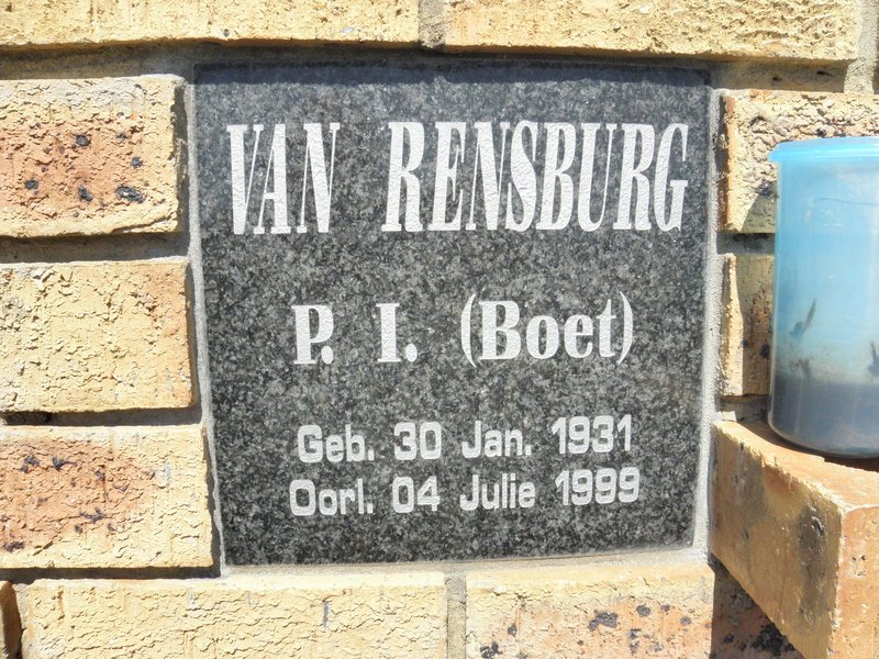 RENSBURG P.I., van 1931-1999