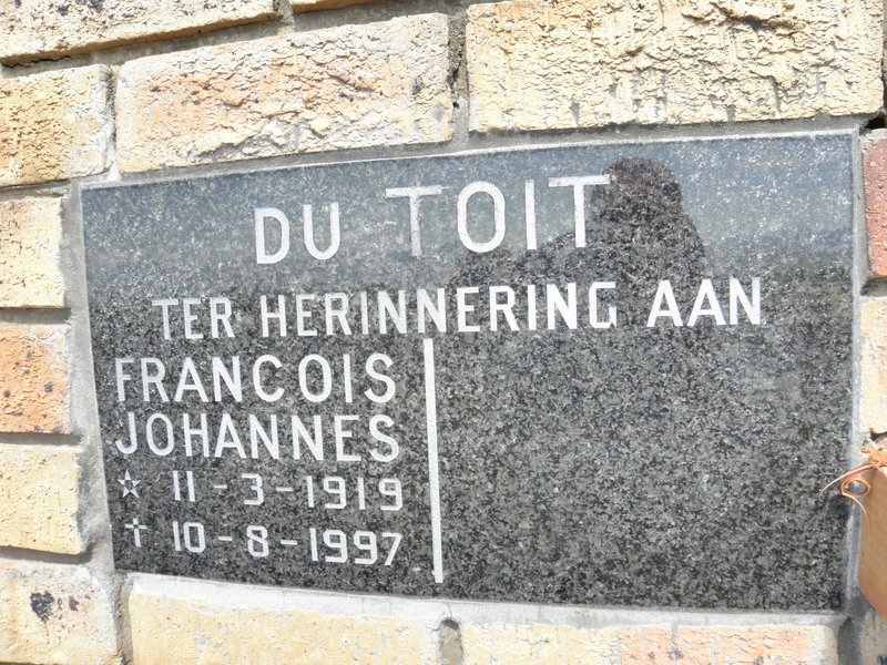 TOIT Francois Johannes, du 1919-1997
