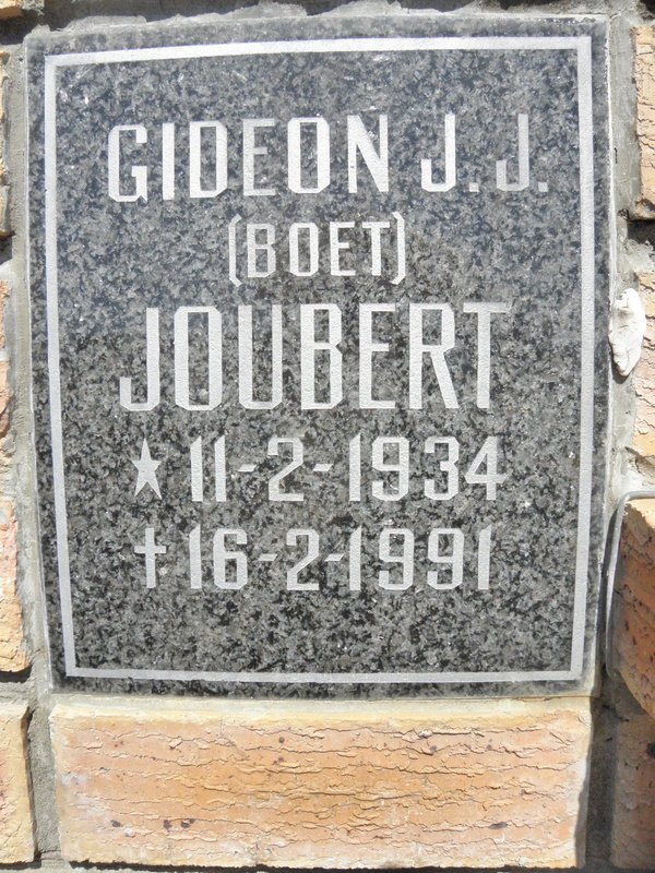 JOUBERT Gideon J.J. 1934-1991