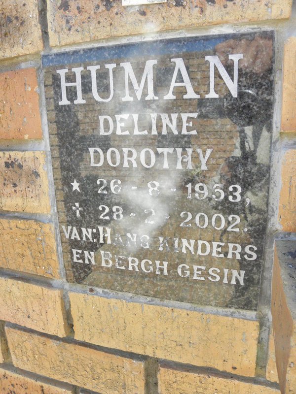 HUMAN Deline Dorothy 1953-2002