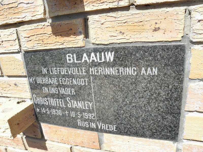 BLAAUW Christoffel Stanley 1930-1992