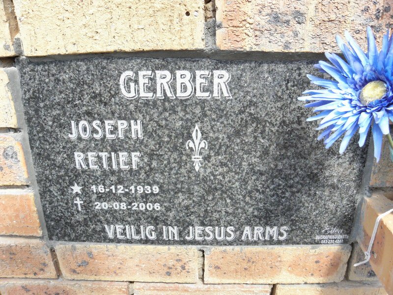 GERBER Joseph Retief 1939-2006