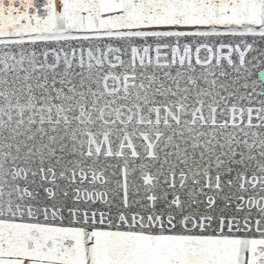 MAY Colin Albert 1932-2006 &amp; Cynthia 1936-2000