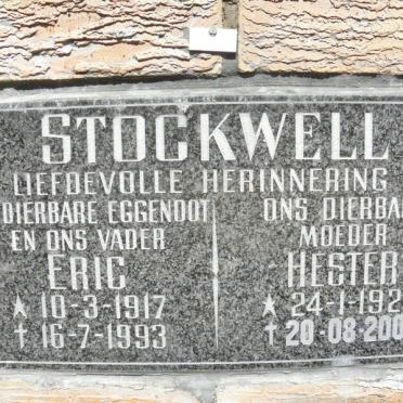 STOCKWELL Eric 1917-1993 &amp; Hester 1928-2008
