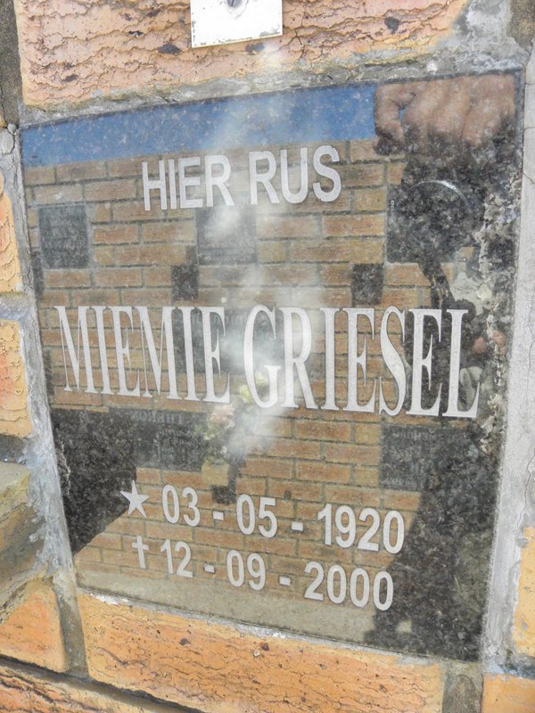 GRIESEL Miemie 1920-2000