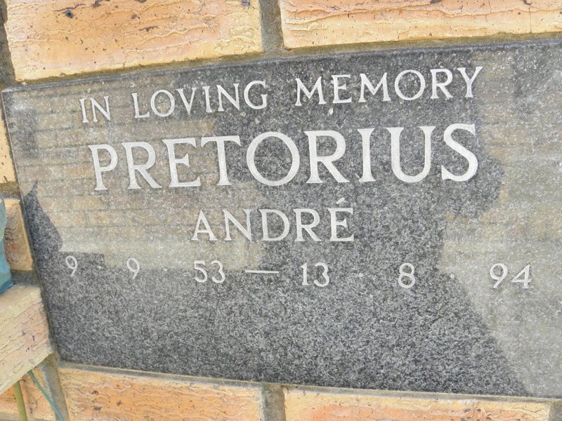 PRETORIUS Andre 1953-1994