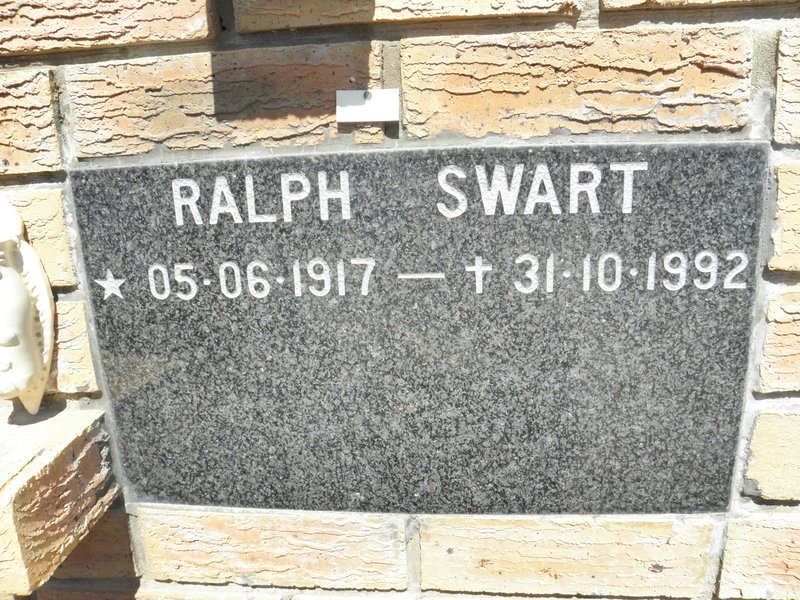 SWART Ralph 1917-1992