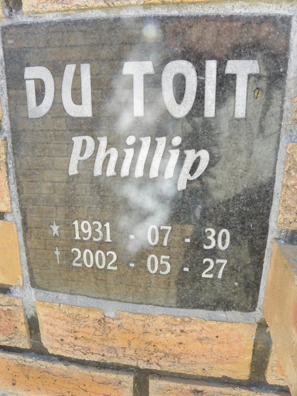 TOIT Phillip, du 1931-2002