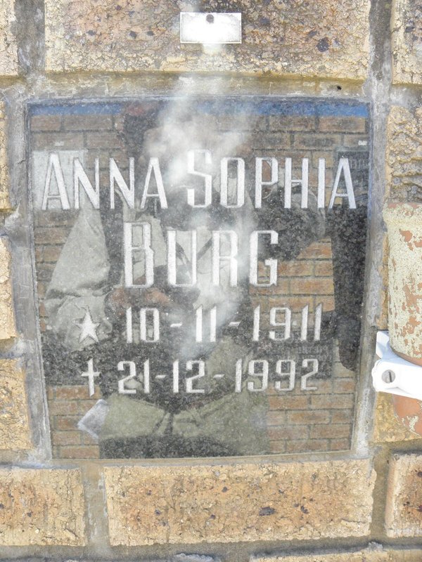 BURG Anna sophia 1911-1992