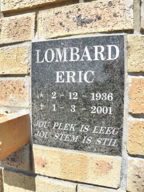 LOMBARD Eric 1936-2001