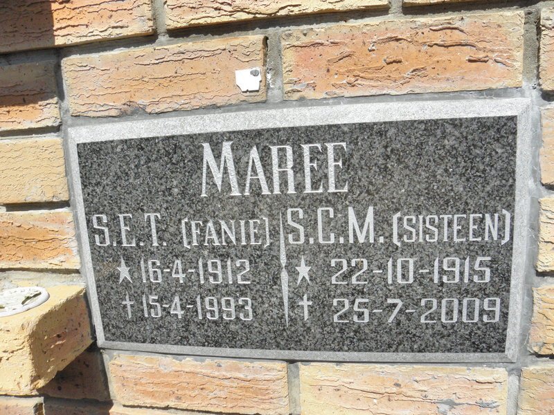 MAREE S.E.T. 1912-1993 &amp; S.C.M. 1915-2009