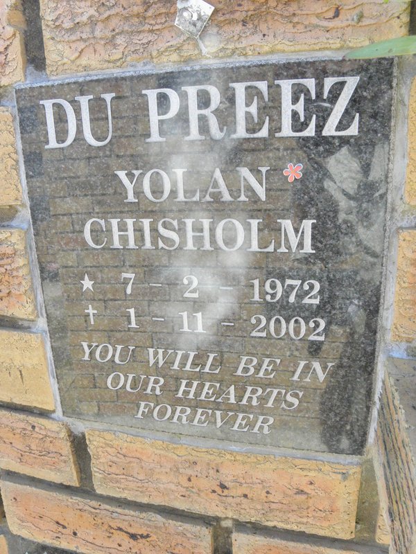 PREEZ Yolan Chisholm, du 1972-2002