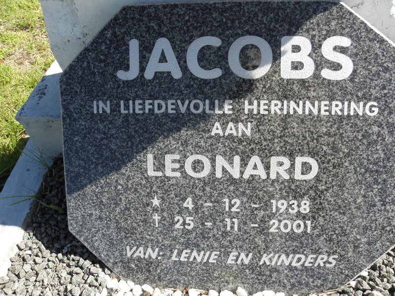 JACOBS Leonard 1938-2001