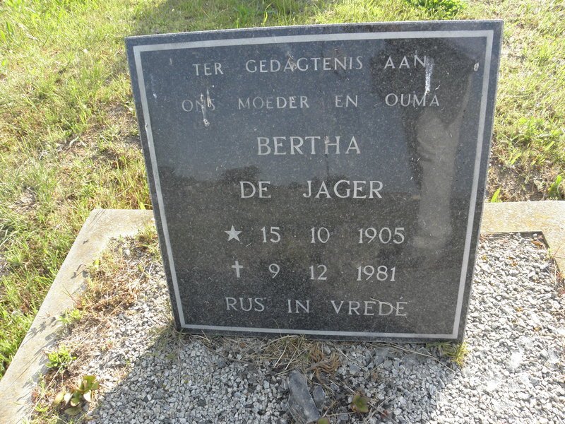 JAGER Bertha, de 1905-1981