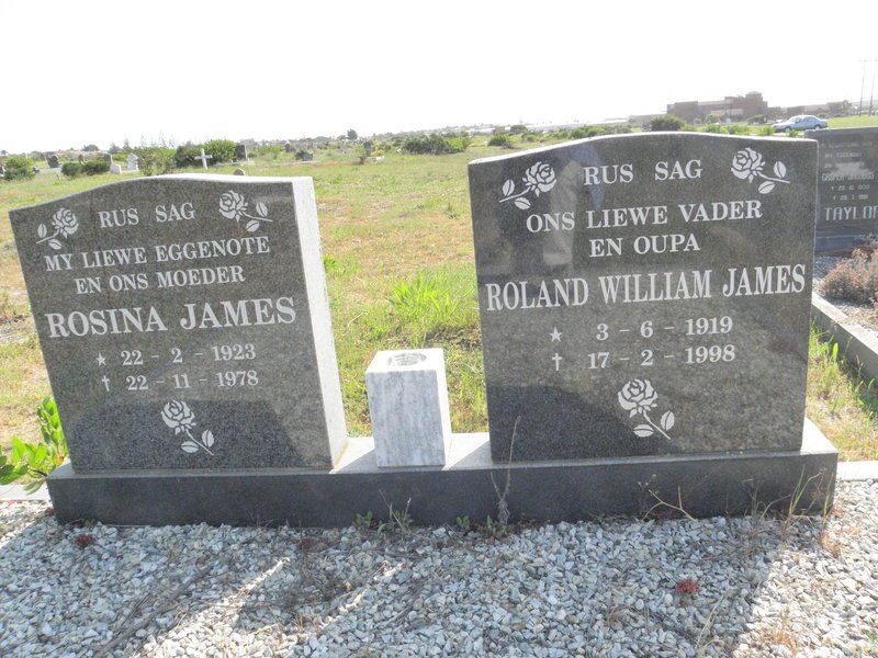 JAMES Roland William 1919-1998 &amp; Rosina 1923-1978