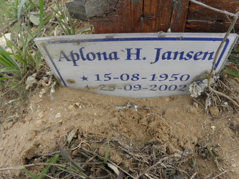 JANSEN Aplona H. 1950-2002