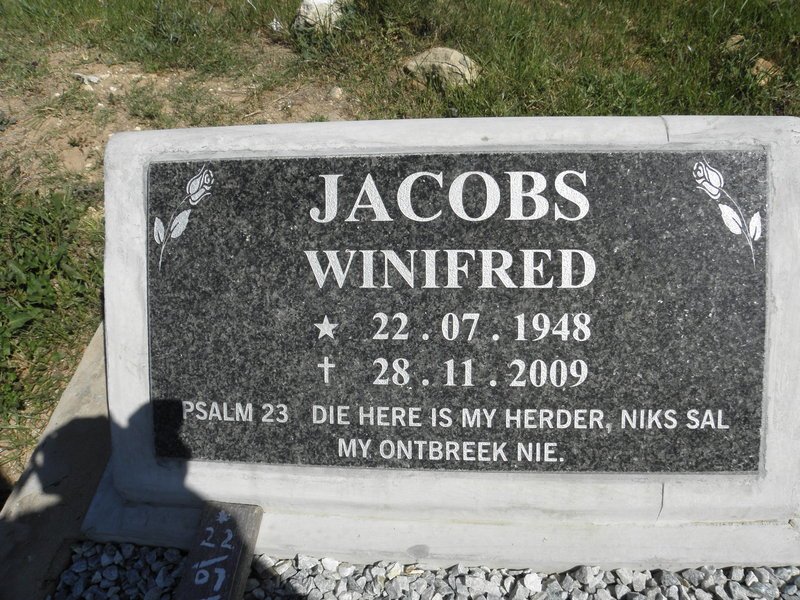 JACOBS Winifred 1948-2009