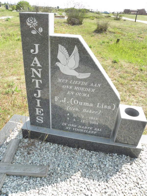 JANTJIES F.J. nee BAKER 1943-2004