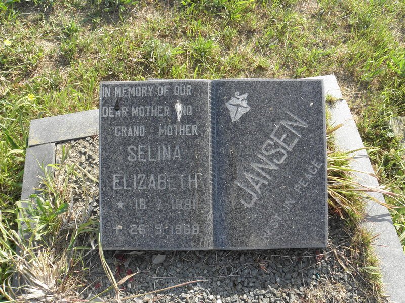 JANSEN Selina Elizabeth 1881-1968
