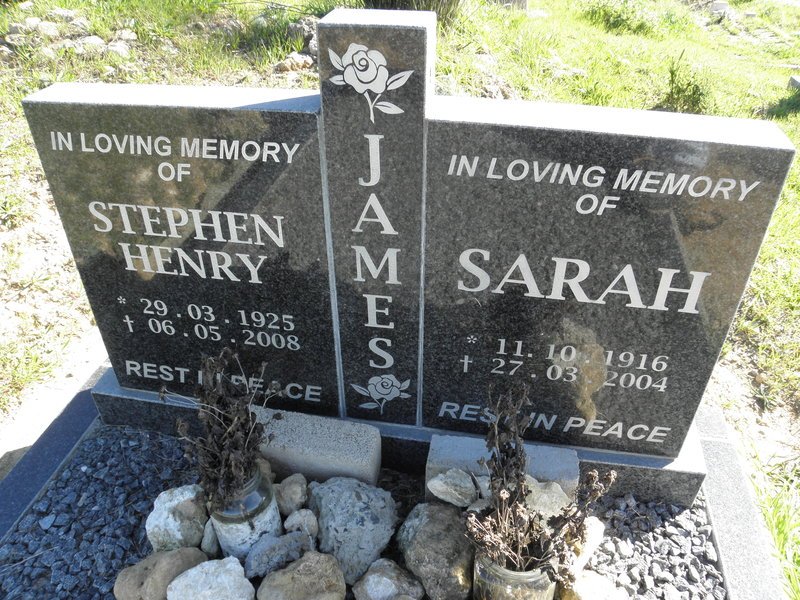 JAMES Stephen Henry 1925-2008 &amp; Sarah 1916-2004