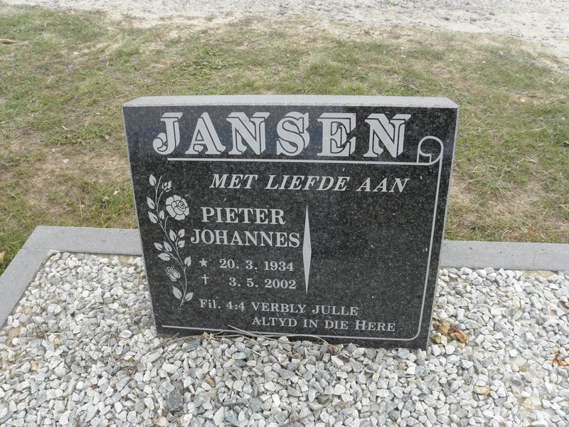 JANSEN Pieter Johannes 1934-2002