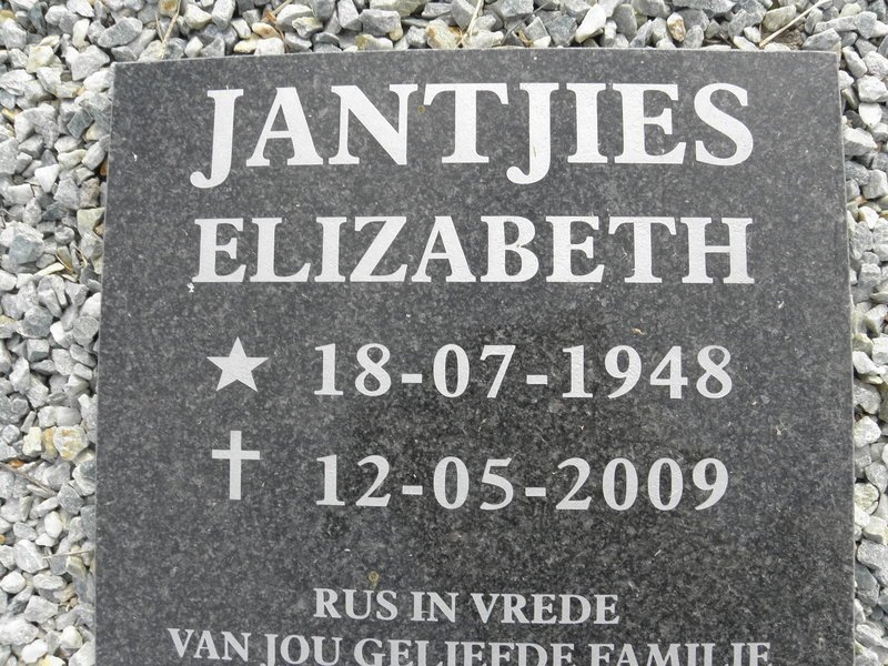 JANTJIES Elizabeth 1948-2009