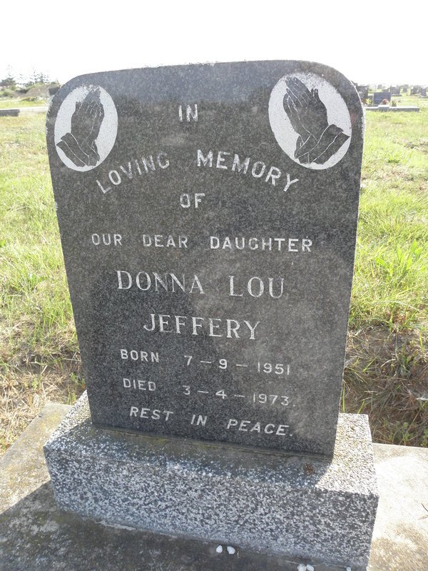JEFFERY Donna Lou 1951-1973