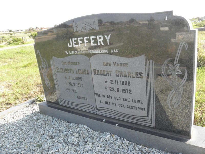 JEFFERY Robert Charles 1896-1972 &amp; Elizabeth Louisa 1895-1979