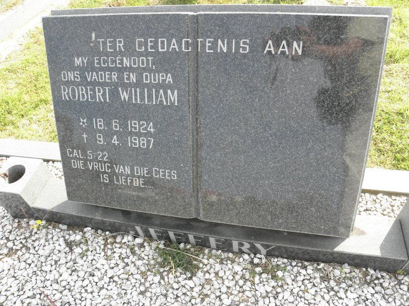 JEFFERY Robert William 1924-1987