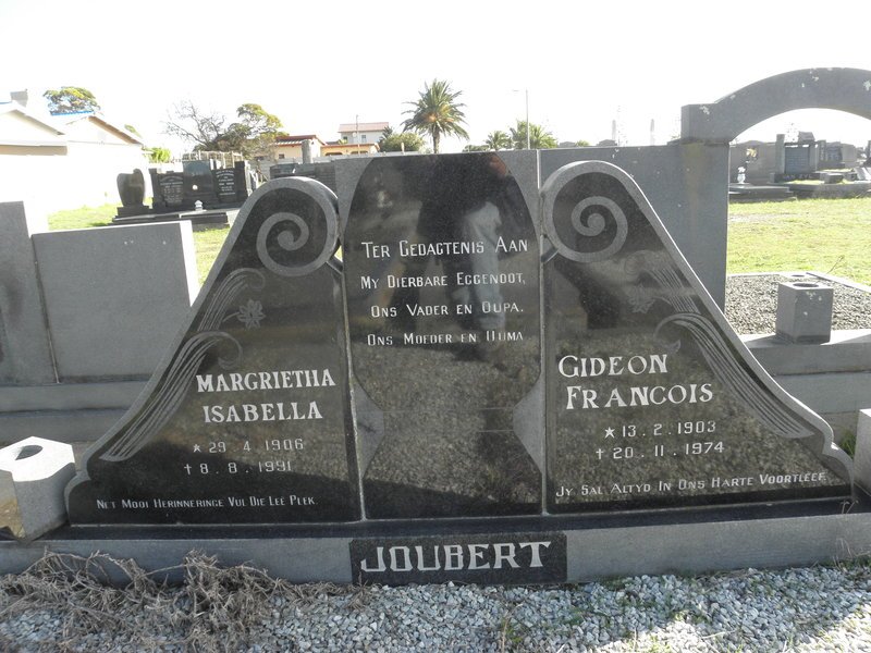 JOUBERT Gideon Francois 1903-1974 &amp; Magrietha Isabella 1906-1991