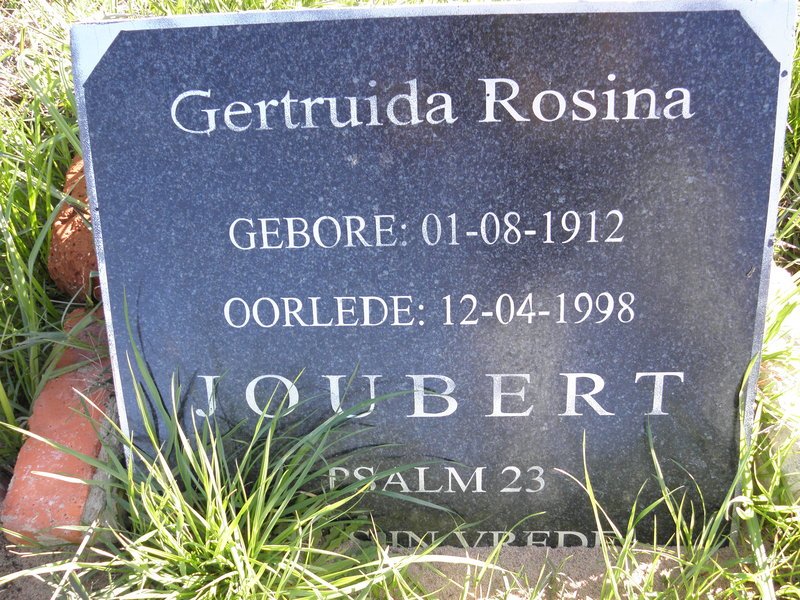 JOUBERT Gertruida Rosina 1912-1998