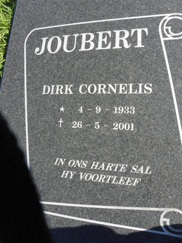 JOUBERT Dirk Cornelis 1933-2001