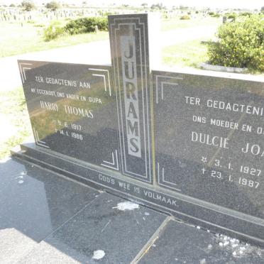 JURAMS Harry Thomas 1917-1986 &amp; Dulcie Joan 1927-1987