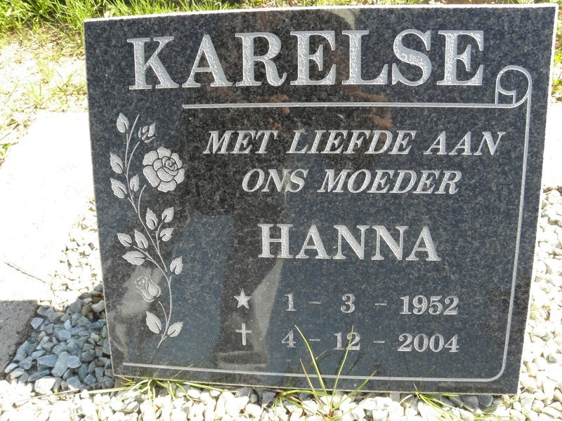 KARELSE Hanna 1952-2004
