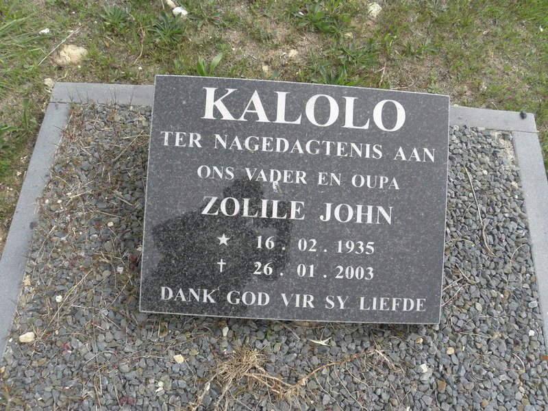 KALOLO Zollie John 1935-2003