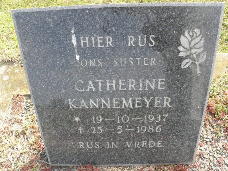 KANNEMEYER Catherine 1937-1986