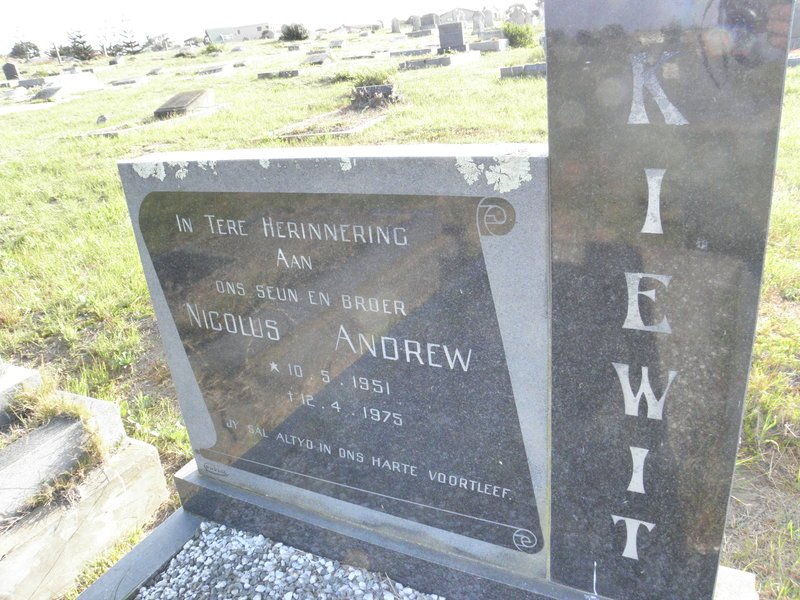 KIEWIT Nicolus Andrew 1951-1975