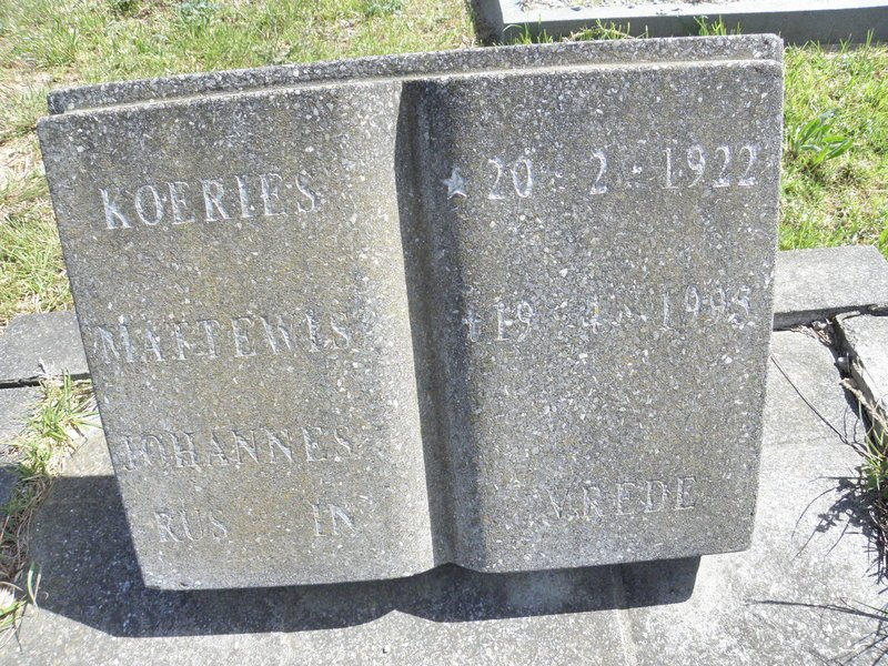 KOERIES Mattewis Johannes 1922-1995